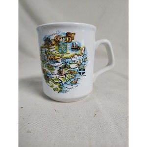 Suffolk County England UK Norfolk Liverpool Road Pottery Coffee Tea Cup Mug Vtg